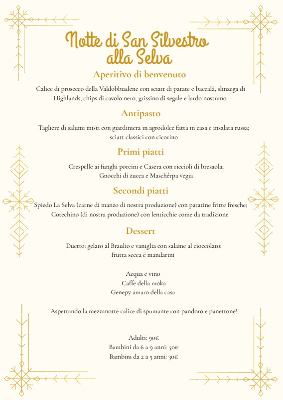 Notte di San Silvestro alla Selva
